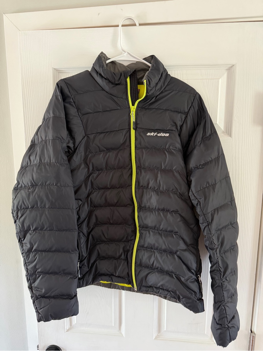 Mens Skidoo Puffer Jacket with Lime Trim